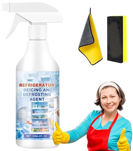 2025 New Defrosting Spray for Fridge Freezer, Fridge Freezer Defrosting Spray, Fridge Freezer De-Icer Spray Defrost Ice Deicer 120ml, Powerful Defrosting Spray for Fridge Freezer (1)