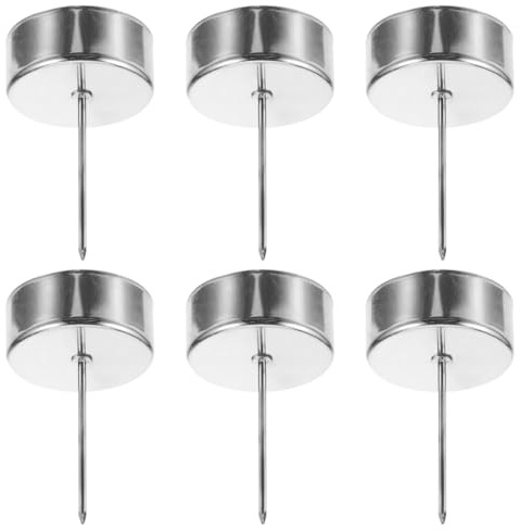 TOPBATHY Portacandele 6 Pezzi in Ferro Con Punta Porta Candele Da Tavolo Per Decorazioni Natalizie Addobbi Festa Natale E Albero Di Natale Supporto Candele Versatile Per Casa E Ufficio
