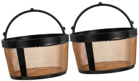 Veemoon 2piezas Cesta De Filtrado De Café De Inoxidable Reutilizable Filtro De Café Para y Cafetería Práctica y De Limpiar