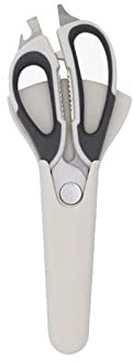 Prettiee Ciseaux de Cuisine Multifonctions magnétiques pour réfrigérateur, démontage et Montage, Ciseaux pour os de Poulet, Acier Inoxydable (Gris)