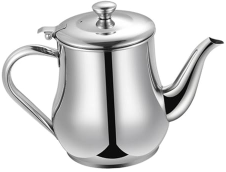 Generico Contenitore per Olio in Acciaio Resistente 70 Oz con Filtro Integrato e Manico Ergonomico Barattolo per Grasso da Cucina per Filtrazione e Conservazione Facile da Pulire Adatto