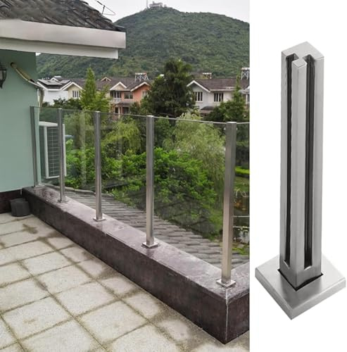 Poteau de balustrade en acier inoxydable de 105 cm pour balcon et mezzanine, design moderne, résistant à la rouille, installation facile, solution de sécurité et de style