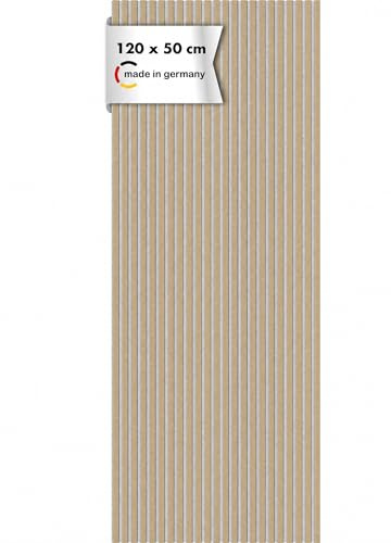 Momento Akustikpaneele Holz 120x50 cm - Made in Germany - Eiche Natur - Wandverkleidung Innen Wandpaneele Holzoptik - 3D Lamellenwand Paneele - Akustik Holzpaneele Wand Holzverkleidung Panel