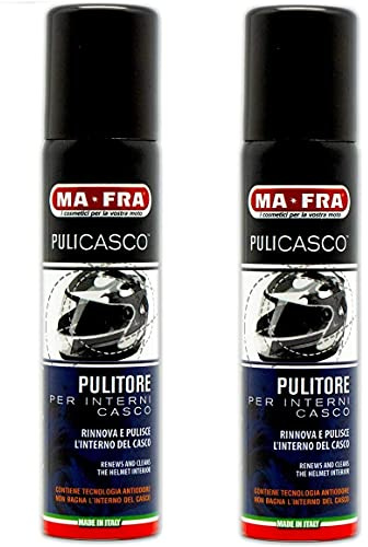 SET 2 PEZZI PULITORE PER INTERNI DEL CASCO CASCHI DA MOTO E AUTO 75 ml PULICASCO  MA-FRA 