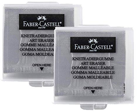 Faber-Castell 10003496 Gomme Mie de Pain Gris (2x Gris)