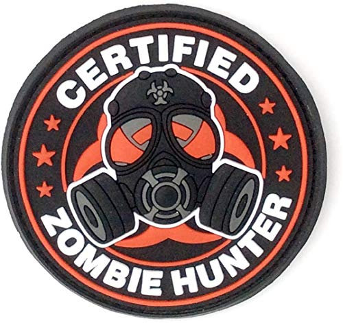 Certified Zombie Hunter PVC Airsoft Paintball Klettverschluss-Flecken Cosplay Fan Patch