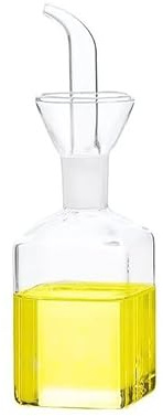 Floatant Olive Oil bottle, Olive Oil Dispenser, Olive Oil Vinegar Cruet, Cooking Wine Cotainer Salad Dressing Glass Oil Bottle, Vinaigrette Oil Dispenser for Kitchen or BBQ(4.2oz)