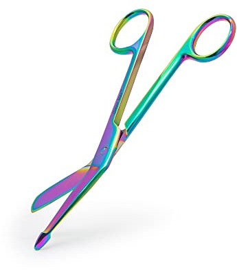 Green Max Lister Bandage Scissors-Safety Bandage & Trauma Shears-Stainless Steel Professional Scissors for First Aid Utility-Medical Care & Home Nursing-Size 5.5''-Color Multi
