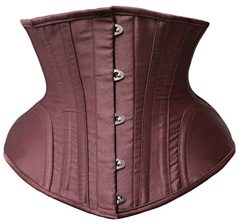 r-dessous Damen Unterbrust Corsage schwarz Taillen Mieder Korsett Schnür Corset Steampunk Gothic Übergrößen Groesse: L