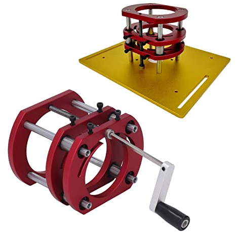 BTOSEP Aufzug Basis Aluminium Edelstahl 4 Kiefer Klemme BTOSEP Tabelle Hebesystem Basis 4 Kiefer Klemmung Starker Grip Bequeme Bedienung Schnelle Installation Griff Heben