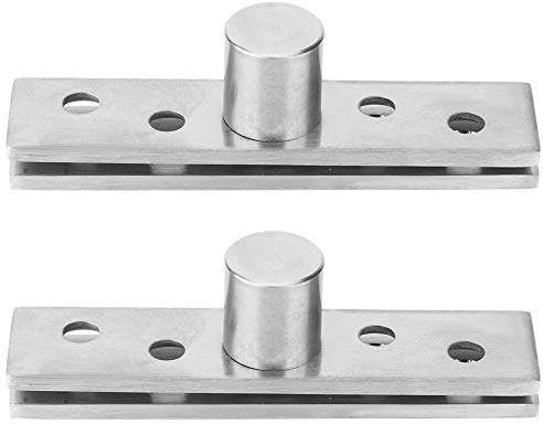 Bisagra de 360 Grados, Giratoria y de Pivote Oculta - Paquete de 2 Bisagras de Rotación para Puerta - Acero Inoxidable 75 X 17 (Eje Central)