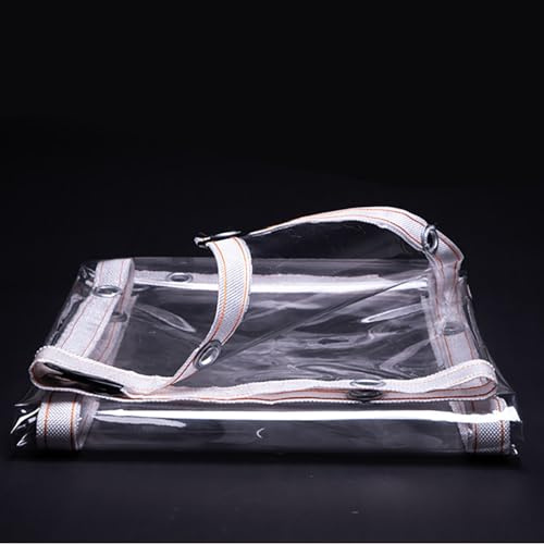 Clear Tarp Clear PVC Tarp Waterproof Tarpaulin Transparent PVC Tarps Small Cover Plastic Sheeting Winter Protection for Camping, Plants Greenhouse, Cars, Patio and Pavilion ( Size : 1.8x8m/5.9x26.2ft