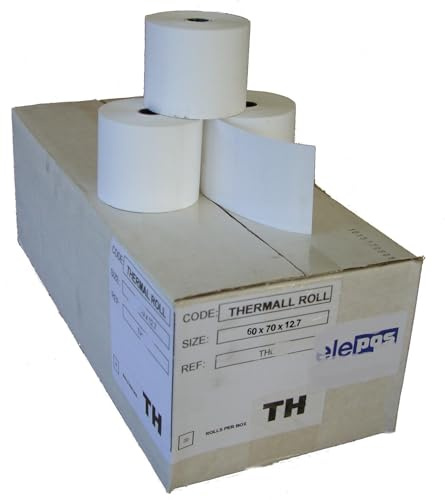 60 x 70, 60 mm x 70 mm, 60mmx70mm, 60x70 Thermal Cash Register Till Rolls/Printer Rolls 60x 70-1 Box (20 Rolls)