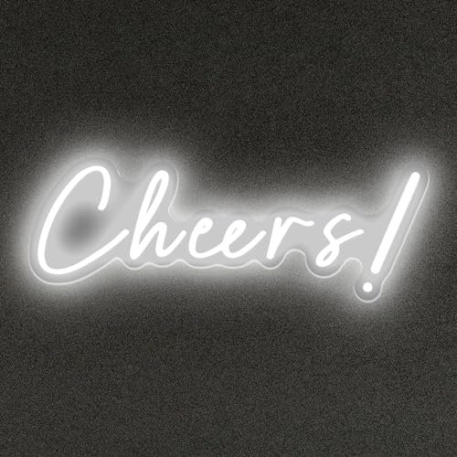 Cheers LED Neon Lichter Bar Home Club Party Wand Dekoration Neon Lichter Mit dimmbarem Controller Geburtstag Spiel Cafe Party Neon 5V (weiß)
