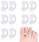 10PCS Gel Toe Separators for Overlapping Toes - Clear Hammer Toe Straighteners for Pain Relief - Reusable Correct Bent Toes - Big Toe Spacers, Spreaders, Soft and Gentle Bunion Correctors