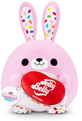 Snackles Easter Bunny 20 cm Series 2 (Jelly Belly) by ZURU, Soft Cuddly Rabbit Plush, Easter Gift for Kids