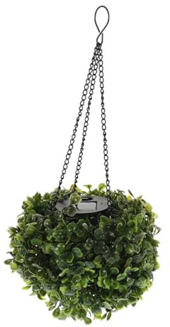 PRETYZOOM Elegant Solar Flower Chandelier Led Decorative Ball Lamp Artificial Topiary Balls Energy-saving Garden Lighting