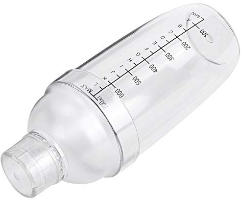 Eujgoov Práctica Taza Coctelera para PC, Coctelera de Plástico, Coctelera de Plástico con Escala, Tetera de Leche, Jugos, Taza de Plástico para Vino para el Hogar, Bar, Tienda (700ML)