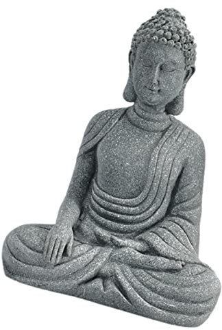 BESPORTBLE Buddha Statue Gartendekoration Terrasse Langlebige Sandstein Figur Balkon Mikrolandschafts Deko Kompaktes Design