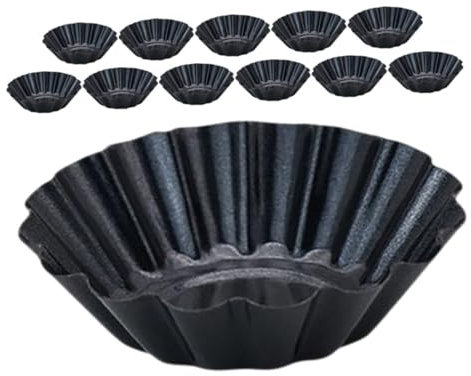 CONGARTENO 12pezzi Stampi Per Torte Acciaio Carbonio Antiaderenti e Riutilizzabili Design Forma Di Crisantemo Per Dolci Muffin e Crostate Per Fai Te Elegante