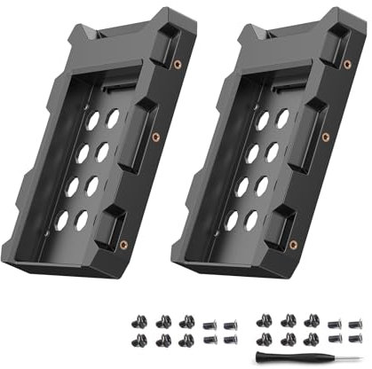 EJAY 2.5 to 3.5 Hard Drive Adapter for SSD/HDD, SATA III Mounting Bracket with with Cooling Vents, Fits 7/9.5/12.5mm Hard Drives, 1 Pack