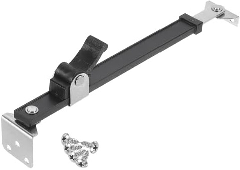 QUARKZMAN 1Pcs 15 Pouces Fenêtre Charnières, Inoxydable Acier À battant Fenêtre Compas, Réglable Friction Compas Charnières Fenêtre Entretoise avec Vis, Noir