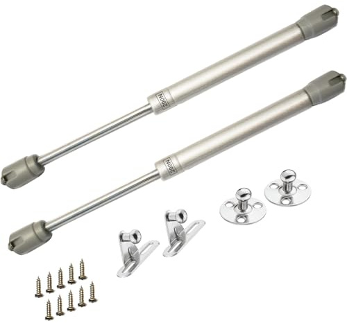 ZFYQ Pistones a Gas, 2 Piezas Amortiguador de Gas 200 N, Muelles de Gas, Bisagras Resorte para Muebles Cocina, Armario, Cajas, Caravana, con Tornillos