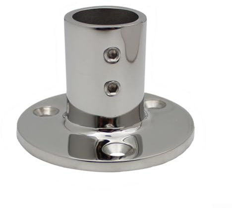 316 Stainless Steel Boat Hand Rail Base, Round Tube Base Mount, Fits 7/8or1 Tube Yacht Railing Mount, Marine Boat Hardwares(25mm)