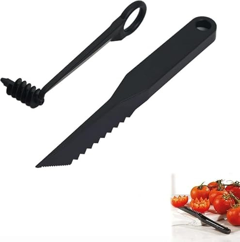 Kitchen Spiral and V-Shaped Tools, Manual Slicing Knife for Fruits and Vegetables, Manual Spiral Peeler for Creative Fruit Decoration
