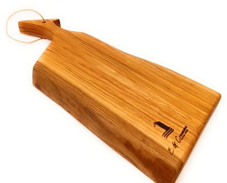 Tagliere/Vassoio da Tavola fatto a mano in Legno di Ciliegio, 28 x 14 x 2 cm