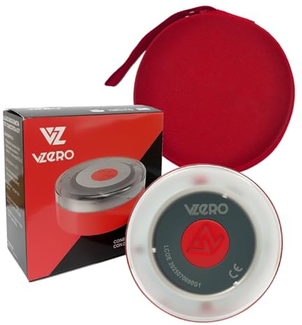 VZero - Luz de Emergencia V16 con Geolocalización + Funda, Señal Homologada Conectada con DGT 3.0, Apta para 2026, Baliza para Coche con eSIM Incluida, Alta Potencia y Sistema Eye Protect