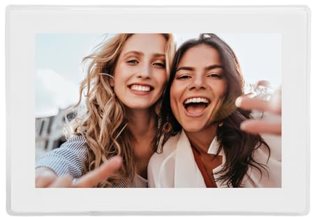 Xiuganpo Album Fotografico Elettronico WiFi con Cornice Digitale da 32 GB con Display Chiaro e Funzionamento Touch Fluido per Tutte le età (Spina europea)
