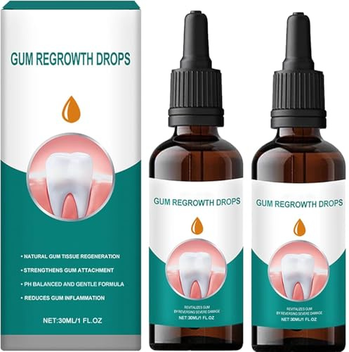 Gocce Rigenerazione Gengivale,Riparazione Ricrescita Delles Gengive,Protezione Cura Dei Denti,Per Tutti,Dentizen per Protezione delles Gengives e Cura Denti 30ML 2PC