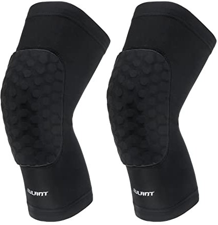 EULANT Ginocchiere di Protezione con Spessa Spugna, Calcio Ginocchiere da Portiere, Knee Pads per Pallavolo Bici Danza Rugby MTB Basket, Black M