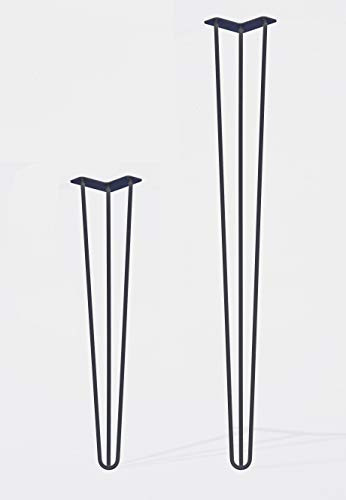 Mottez M521CNO Tischbeine, 3 Fäden, rechts, Höhe 110 cm, Schwarz