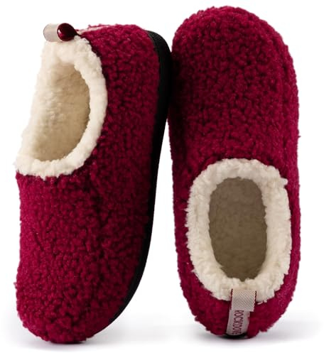 RockDove Women's Nomad Slipper con Memory Foam | Suola per interni/esterni, comfort in pile Sherpa, fodera calda, antiscivolo, memory foam, lavabile in lavatrice