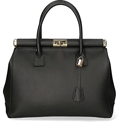 Chicca Borse Borsa top handle donna borsa a mano in pelle dollaro borsa media italiana