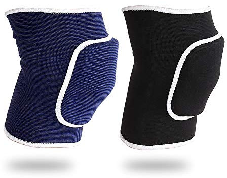 2pcs Sporting Kneepad Polyester And Elastic Rubber Volleyball Knee Pads For Dancers,Breathable And Comfortable Knee Braces For Volleyball Football Dance Yoga Tennis Running Cycling Workout(black)