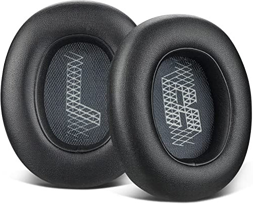 SOULWIT Almohadillas de Repuesto para JBL E65BTNC/Live 650BTNC/Live 770NC/Live 660NC/Duet NC Over-Ear Auriculares, Almohadillas con Cuero más Suave(Negro)