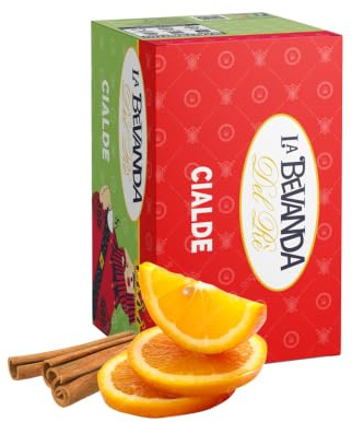 La Bevanda Del Re - Arancia e Cannella, 20 Tisane Cialde ESE Filtro Carta 44MM, Infusi, Thè Da 3,5G, 70G