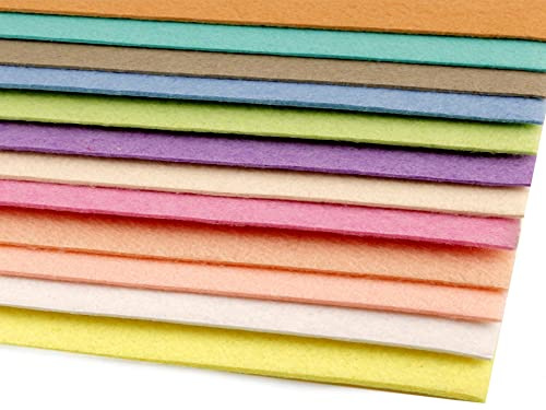 12 Filzplatten Bastelfilz 2-3 mm dick DIN A4 20x30 cm (gemischt 5)
