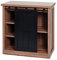 Mendler Commode HWC-K75, Armoire étagère, Porte coulissante 5 Compartiments de Rangement, Aspect Bois métal Industriel 84x80x40cm - Brun