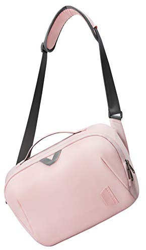 bagsmart Camera Bag, SLR DSLR Camera Sling Bag Purse Crossbody Bag with Padded Shoulder Strap Water Resistant Anti-Theft Camera Shoulder Bag for Women Men(Pink)