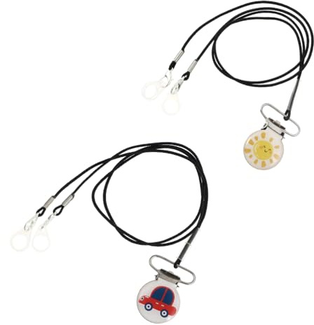 Healeved Portable Hearing Aid Lanyards 2 Pack Anti-Lost Hearing Aid Straps with Metal Clips for Adults Kids Seniors Secure Convenient Hearing Accessories