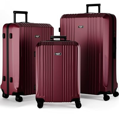 FERGÉ Kofferset 3 TLG Hartschale mit TSA-Zahlenschloß Cannes Reisekoffer Trolley-Set (Handgepäck, L, XL) 3er Set Hartschalenkoffer Roll-Koffer 4 sanfte Rollen robuster Polycarbonat Koffer