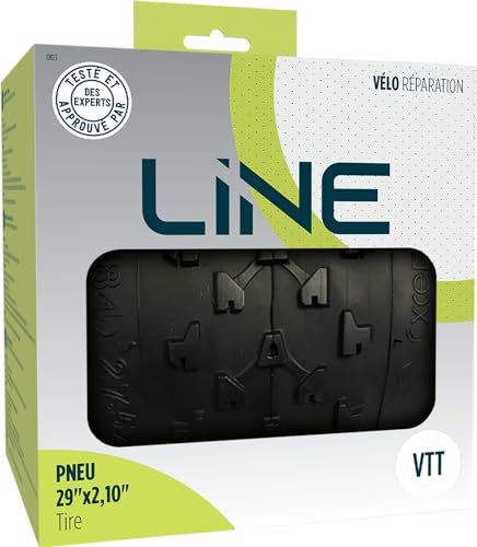 LINE Pneu Velo Vtt-29 Pouces Taille 29 x2,10-Vélo Tout Terrain Reifen für Mountainbike, Schwarz