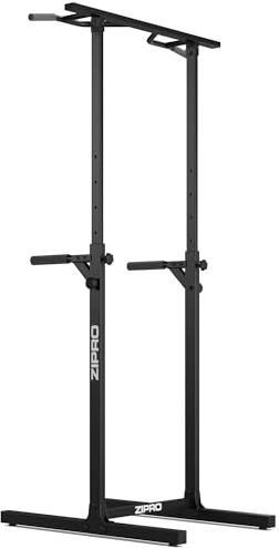 ZIPRO Freistehende Trainingsgeländer - Stabile Konstruktion, Ideal für Pumpe, Dips, Krafttraining und Heim-Studio, Robuster Stahlständer, Höhenverstellbar