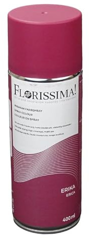 Florissima Farbspray 400ml – Sprühfarbe für Blumen, Deko & Bastelprojekte – Farben: Schwarz, Weiß, Moosgrün, Weihnachtsrot, Lila – Schnelltrocknend & Vielseitig (Lila)