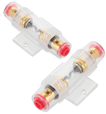 GALPADA 2pezzi Portafusibile Per Autoradio in Serie Custodia Per Fusibili Trasparente Slot Per Fusibili Per Amplificatore Auto Portafusibile Impermeabili