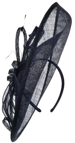 Seeberger Covaja Sinamay Fascinator Haarreif Anlasshut Kopfschmuck Haarschmuck Damen - Frühling-Sommer Frühjahr Sommer - One Size dunkelblau